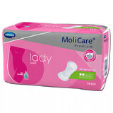 MoliCare Premium Lady Pad, almohadillas absorbentes, 27 cm x 11 cm, 2 gotas, 14 piezas