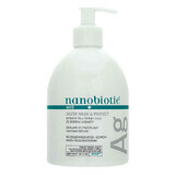 Nanobiotic Med Plus Silver Wash &amp; Protect, jabón en gel para manos y cuerpo, 500 ml