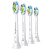 Philips, puntas de repuesto para el cepillo dental Sonicare W2 Optimal White, HX6064/10, blanco, 4 piezas