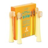 Vitammy Little Dino, cabezales de cepillo de dientes sónico para niños, amarillo, a partir de 3 años, 4 piezas