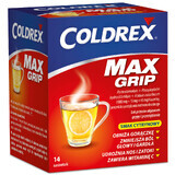 Coldrex MaxGrip 1000 mg + 10 mg + 40 mg, sabor limón, 14 sobres