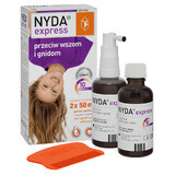 Set Nyda Express, spray antipiojos y liendres, 2 x 50 ml