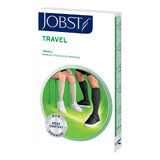 Jobst Travel, calcetines de compresión para las rodillas, 15-20 mmHg, yardas cerradas, talla 4, negro