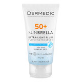 Dermedic Sunbrella, crema protectora facial ultraligera, pieles secas y normales, SPF 50+, 40 ml