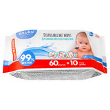 AKUKU A0031 Baby Wipes 60pcs + 10 Free