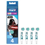 Oral-B Kids Stages Power, cabezales de cepillo de dientes eléctrico, Star Wars, mayores de 3 años, ultra suaves, 4 piezas