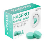 Haspro, tapones moldeados, menta, 12 piezas