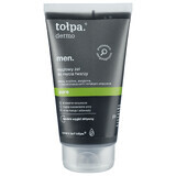 Tolpa Dermo Men Pure, gel limpiador facial de carbón vegetal, 150 ml