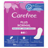 Carefree Plus Normal, compresas, aroma fresco/fresca fragancia, 56 uds.