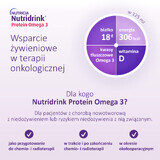 Nutridrink Protein Omega 3, preparado nutricional, crujiente sabor fresa-frambuesa, 4 x 125 ml