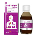 Orifarm ambroxol 30 mg/5 ml, almíbar, sabor plátano, 150 ml