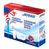 Set Novama White K, aspirador nasal electrónico para niños + Delta, termómetro electrónico