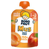 Mousse de frutas Bobo Frut en tubo, manzana-morelia, 1-3 años, 150 g