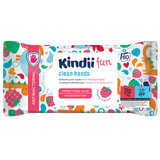 Kindii Fun, toallitas húmedas refrescantes con líquido antibacteriano, 60 uds.