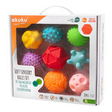 Ackuku, juego de pelotas sensoriales, a partir de 6 meses, 8 piezas