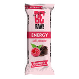 ¡BeRAW! Energy, barrita energética, frambuesa, chocolate negro, 40g