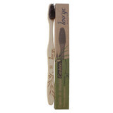 Brosse à dents avec corps en bambou et charbon de bois biodégradable, LovYC