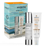 Sesderma Hidraderm Hyal set, crema facial, 50 ml + Repaskin Silk Touch Color, protector solar facial, colorante, SPF 50, 50 ml