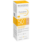 Bioderma Photoderm Aquafluide, fluido protector solar ultraligero para pieles normales, clara, SPF 50+, 40 ml