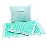 Rea Soul Mat, estera de acupresión con almohada, lino, menta + bolsa gratis