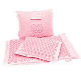 Rea Soul Mat, esterilla de acupresión con cojín, lino, rosa + bolsa de regalo