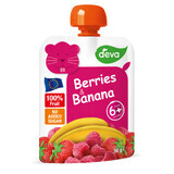 Deva Mousse de frutas, bayas y plátano, después de 6 meses, 90 g