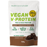 Vegetable protein powder with chocolate flavor V-Protein, 720 g, Gold Nutrition