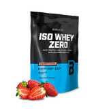 Proteína en polvo con sabor a fresa Iso Whey Zero, 500 g, BioTech USA