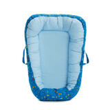 Baby Nest con due bambine, +0 mesi, Blu/Masinute, Twindeco