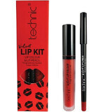 Coffret rouge à lèvres et crayon à lèvres, Technic, Velvet Lip Kit, Louby Lou