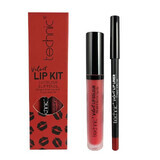 Set de rouge à lèvres et crayon à lèvres, Technic, Velvet Lip Kit, Vintage Red