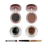 Kit Sprancene, Kiss Beauty, Sky Brow Eyeliner, 2 Sprancene Gels, 2 Sprancene Blushes, Pincel, Negro-Marrón