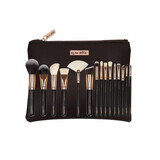 Set de 15 Brochas de Maquillaje, Luxorise, Oro, Incluye Bolsa