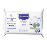 Servetele de bumbac organic cu apa, 60 bucati, Mustela