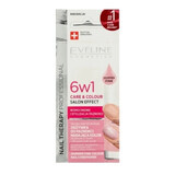 Eveline, 6w1 Care amp; Colour Shimmer Pink , Bálsamo para uñas, 5 ml