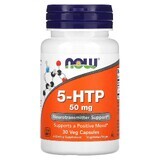 Neurotransmisor 5-HTP, 50 mg, 30 cápsulas vegetales, Now Foods