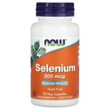 Sélénium, 200 mcg, 90 gélules végétales, Now Foods