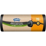 Swirl shrink-wrap waste bags black 8 x 70 l