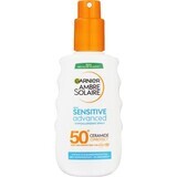 Garnier Ambre Solaire Solaire Sensitive Advanced Pelle leggermente sensibile SPF 50+, 150 ml