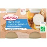 Babybio Brassé pară și scorțișoară 2 x 130 g