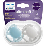 Philips Avent Soother Ultrasoft Premium neutru 6-18m băiat 2 buc