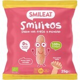 Smileat Crujientes de Maíz Ecológicos Smilitos sabor fresa y plátano 25 g