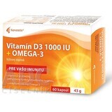 Noventis VITAMINA D3 1000 UI + OMEGA-3, 60 capsule