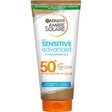 Garnier Ambre Solaire Sensitive Loción Solar Avanzada, protección muy alta para pieles sensibles, FPS 50+, 175 ml