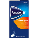 Panadol Ultra Rapide comprimidos efervescentes, dolor moderado a intenso 12 comprimidos efervescentes