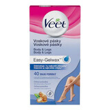 Strisce depilatorie con cera Easy-Gel, 40 pezzi, Veet