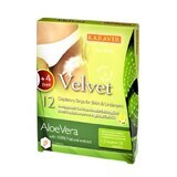 Tiras depilatorias para la línea del bikini con aloe vera Velvet, 12 piezas, Karaver