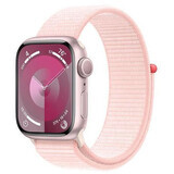 Apple Watch Series 9 GPS 41mm aluminium behuizing met sportbandje, roze