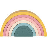 Petite&Mars Arco Iris Ocre Intenso 12m+ Juguete Plegable de Silicona Arco Iris Ocre Intenso 12m+ 6 piezas