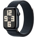 Apple Watch SE GPS 44 mm aluminium behuizing met sportlus, Midnight